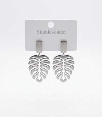 PENDIENTES HOJA TROPICAL