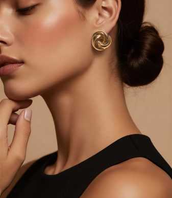 PENDIENTES NUDO DORADO